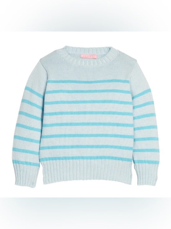 Bisby Other - New Bisby Girls Stripe Cotton Sweater size 7 in Aqua